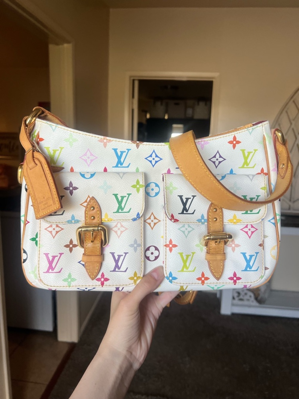 Louis Vuitton Multicolor Tekashi Murakami Monogram Lodge Blanc